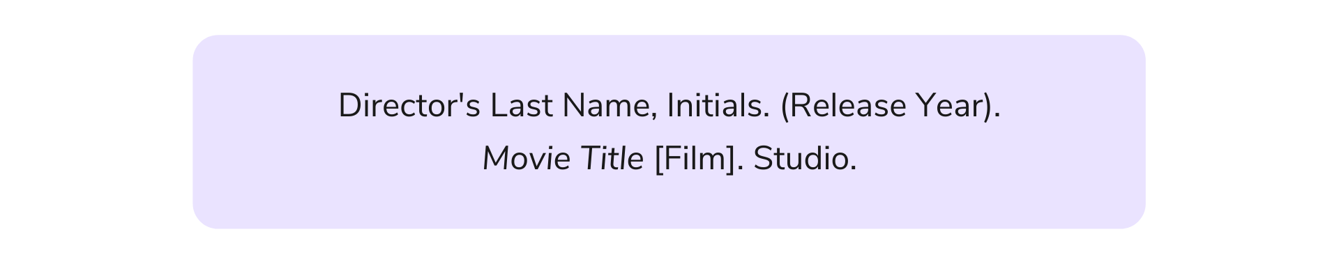How to cite a movie in APA