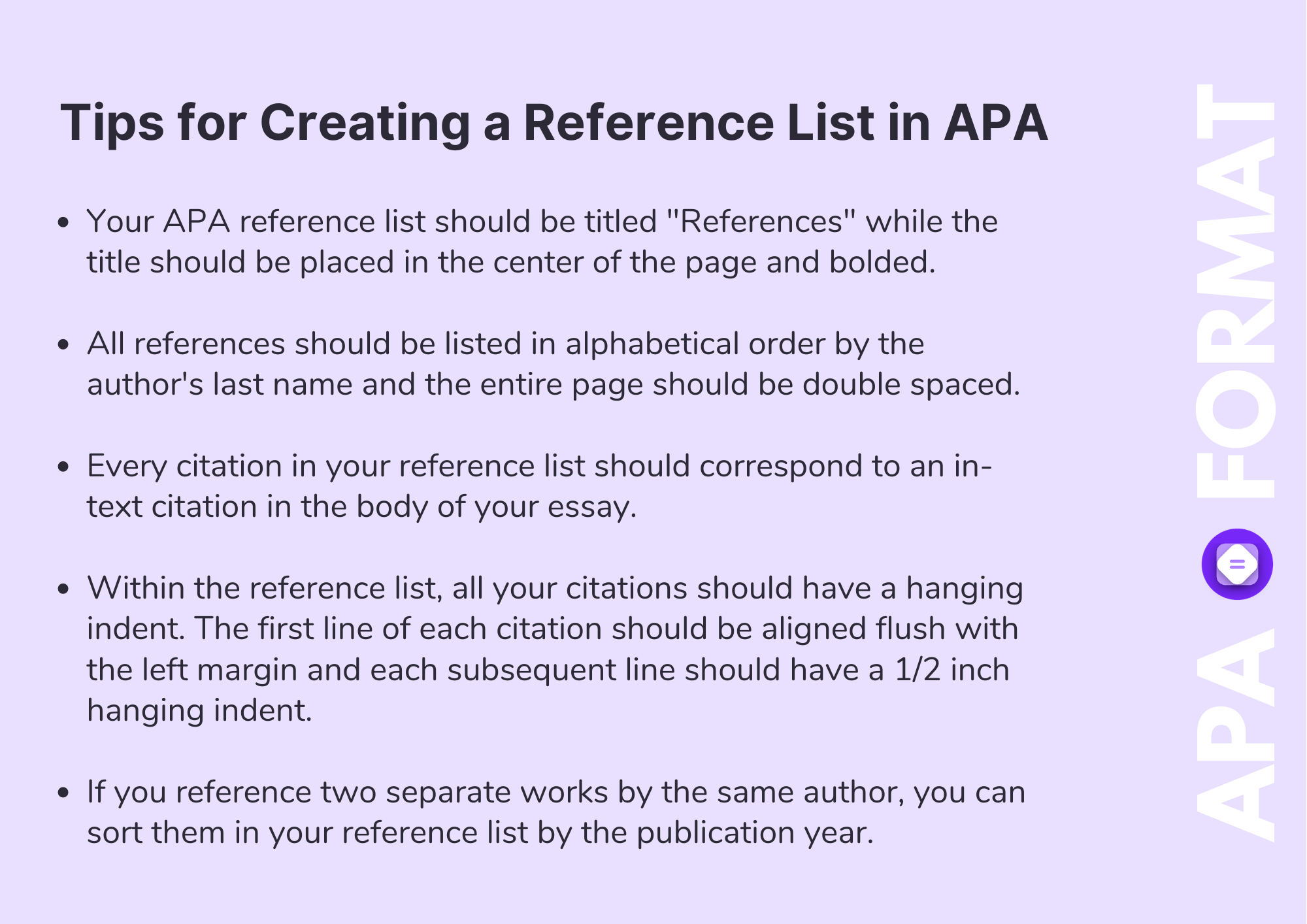 How to format a bibliography in APA Format